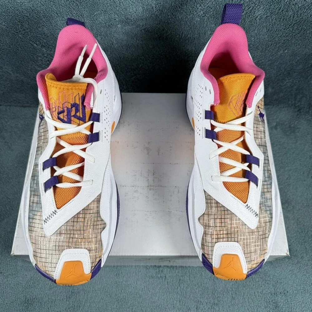 Jordan One Take 4 White/Purple/Gold Basketball Shoes Men's Size‎ 11.5 DO7193-100